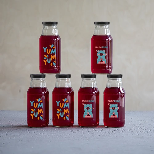 Bočica twist off 330 ml s čepom fi43 i šarenim tiskom - 6 kom. - 8
