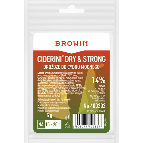Ciderini Strong kvasac za cider, 5 g  - 1 