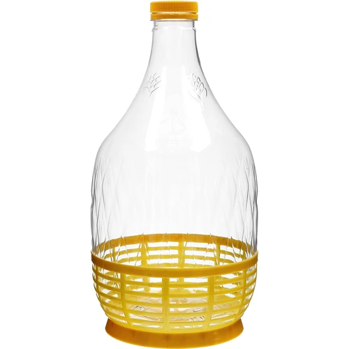 Demijon Dama 5 L PET, s čepom i košaricom  - 1 