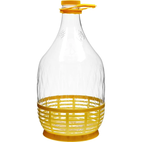 Demijon Dama 5 L PET, s čepom, ručkom i košaricom  - 1 