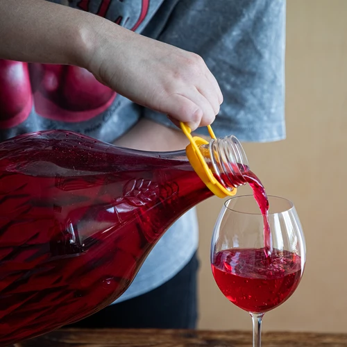 Demižon Dama 5 L PET, s navojnim čepom, ručkom i košaricom - 7