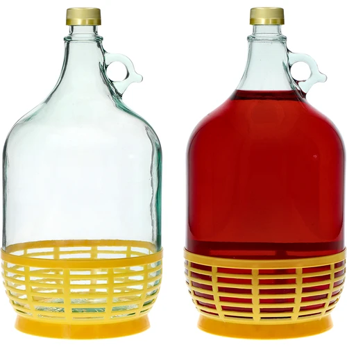 Demižon Dama 5 L s čepom i plastičnom košarom - 3