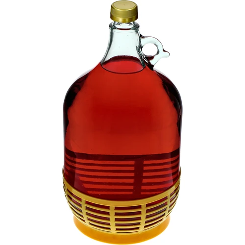 Demižon Dama 5 L s čepom i plastičnom košarom - 4