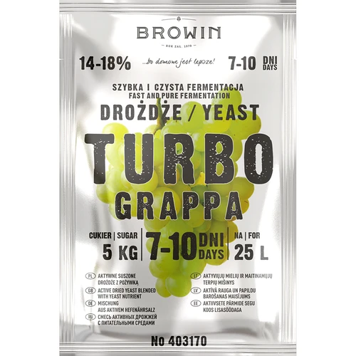 Destilacijski kvasac Turbo Grappa 7-10 dana - 2