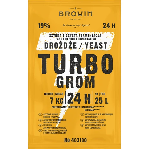 Destilacijski kvasac Turbo Grom 24h - 2