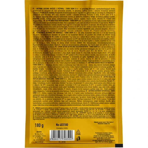 Destilacijski kvasac Turbo Grom 24h - 2