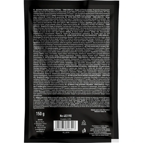 Destilacijski kvasac Turbo Grom 48h - 2