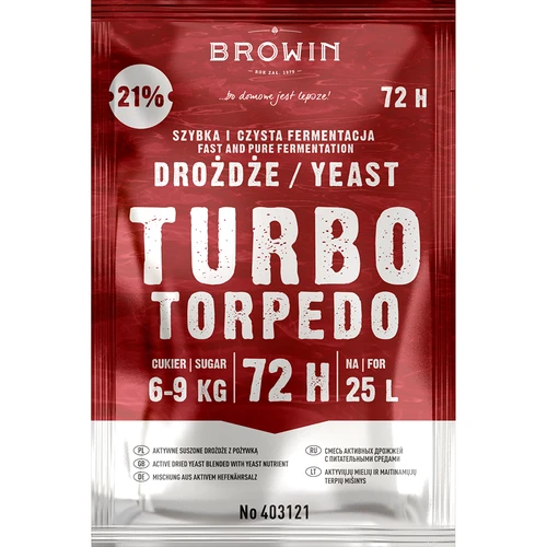Destilacijski kvasac Turbo Torpedo 72h 21% - 120 g - 2