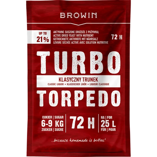 Destilacijski kvasac Turbo Torpedo 72h 21% - 120 g