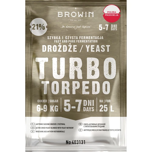 Destilerijski kvasac Turbo Torpedo 5-7 dana 21% 100g  - 1 