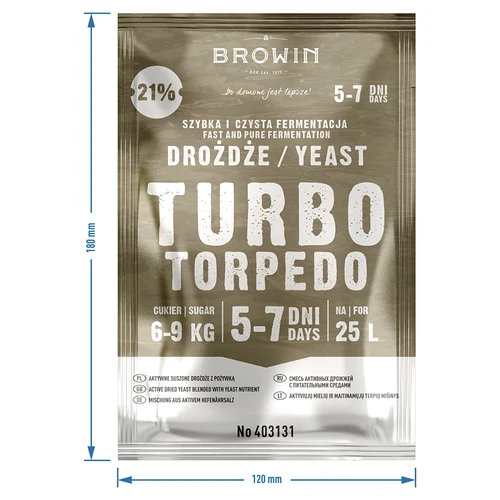 Destilerijski kvasac Turbo Torpedo 5-7 dana 21% 100g - 7