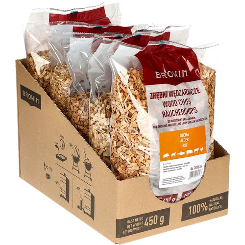 Drvene sječke za dimljenje/roštiljanje, joha, 450 g, kl. 8 - 2