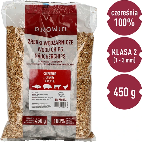 Drveni čips za dimljenje (100% trešnja), klasa 2 - 450 g x5 - 3