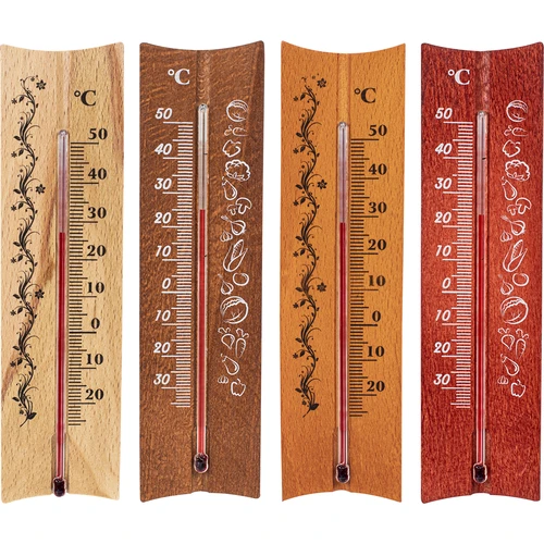 Drveni sobni termometar (-20 do +50°C), 15 cm, mix - 2