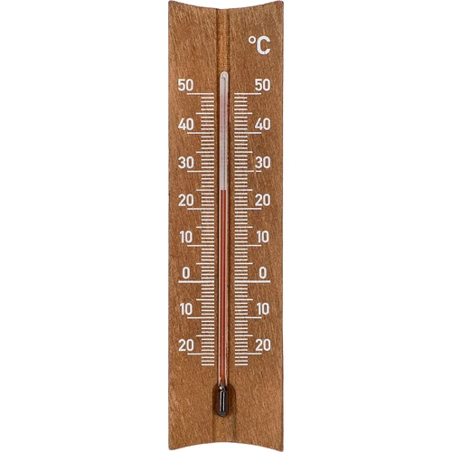 Drveni sobni termometar (-20 do +50°C), tamno smeđi, 15cm  - 1 