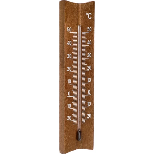 Drveni sobni termometar (-20 do +50°C), tamno smeđi, 15cm - 2