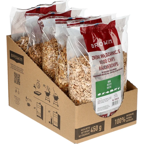 Drvna sječka za dimljenje/roštiljanje, buk, 450 g, kl. 8 - 3