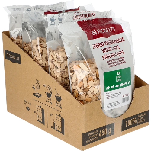Drvna sječka za dimljenje/roštiljanje, bukva, 450 g, kl.10 - 2
