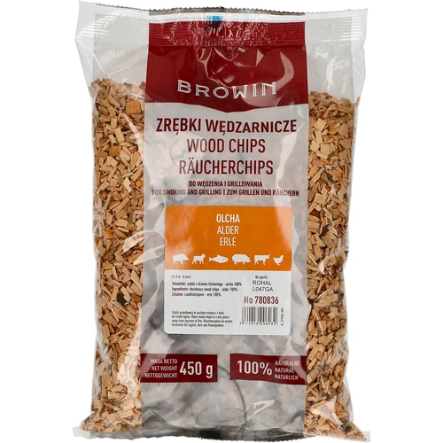 Drvna sječka za dimljenje/roštiljanje, joha, 450 g, kl. 8  - 1 
