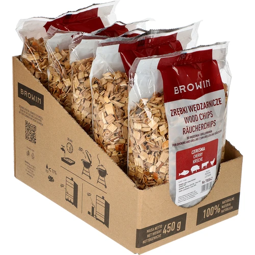 Drvna sječka za dimljenje/roštiljanje, trešnja, 450 g, kl. 10 - 2