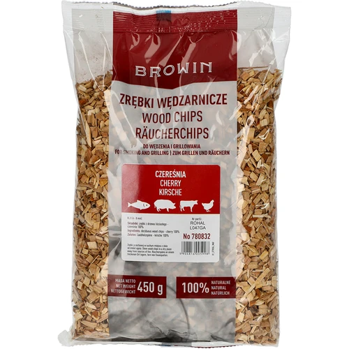 Drvna sječka za dimljenje/roštiljanje, trešnja, 450 g, kl. 8  - 1 
