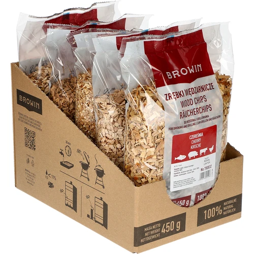 Drvna sječka za dimljenje/roštiljanje, trešnja, 450 g, kl. 8 - 3