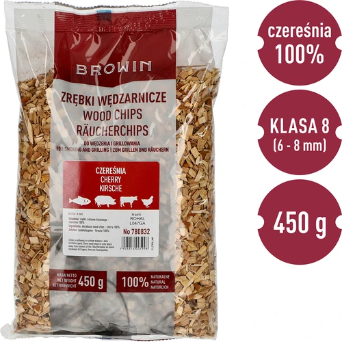 Drvna sječka za dimljenje/roštiljanje, trešnja, 450 g, kl. 8 - 2