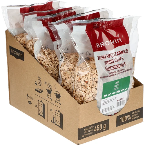 Drvne sječke za dimljenje (100% bukva) kl. 2 - 450 g X5