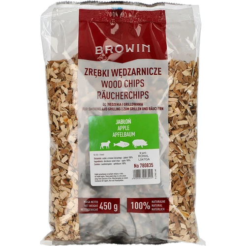 Drvne sječke za dimljenje/roštiljanje, od jabuke, 450 g, kl. 8
