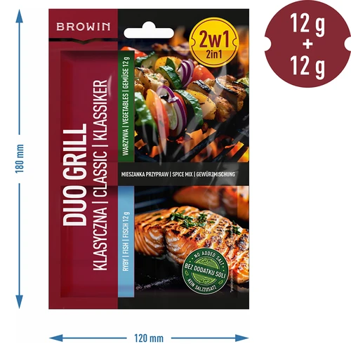 Duo Grill Klasična za ribu i povrće - mješavina začina 2 u 1, 2 x 12 g - 4