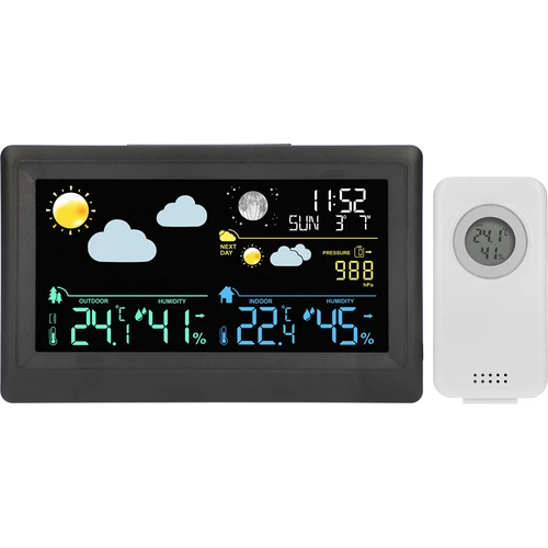 Elektronička meteorološka stanica – bežična, sa senzorom, crna - 2