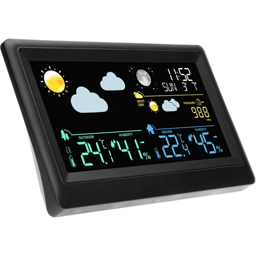 Elektronička meteorološka stanica – bežična, sa senzorom, crna - 3
