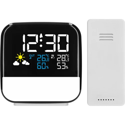 Elektronička meteorološka stanica Soens – s bežičnim senzorom, budilicom i lampicom - 2