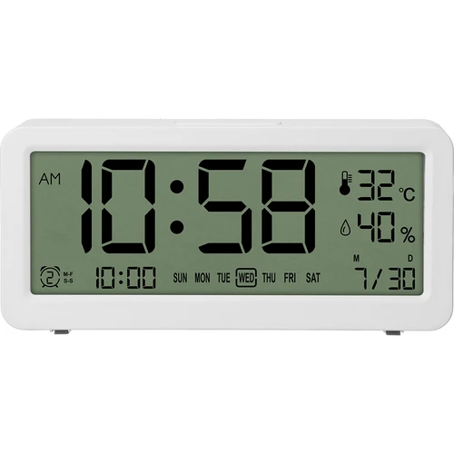 Elektronička vremenska stanica Soens - bijela, sa satom i kalendarom - 2