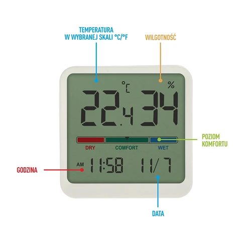 Elektronički sobni termometar, bijeli - 7