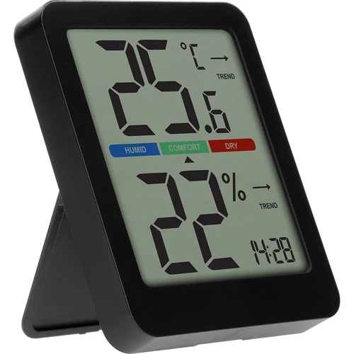 Elektronički sobni termometar, crni  - 1 