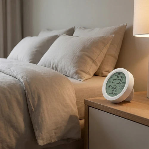 Elektronički termometar marke Soens – s vanjskim senzorom, okrugli bijeli - 6