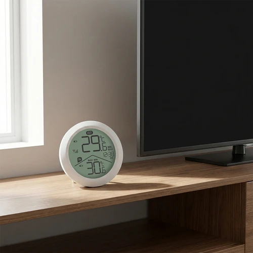 Elektronički termometar marke Soens – s vanjskim senzorom, okrugli bijeli - 7