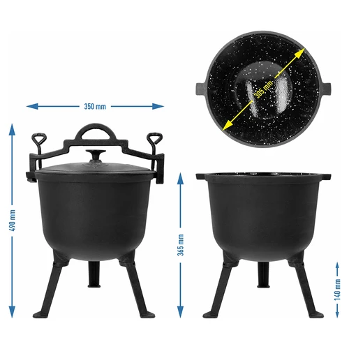 Emajlirani kotlić, 10 l, od lijevanog željeza - 5