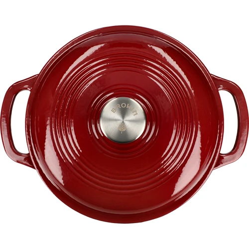 Emajlirani lijevani lonac - bordo, 4 L - 3