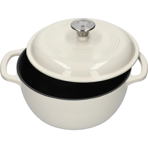 Emajlirani lijevani lonac - ecru, 4 L - 2