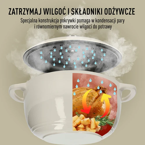 Emajlirani lijevani lonac - ecru, 4 L - 6