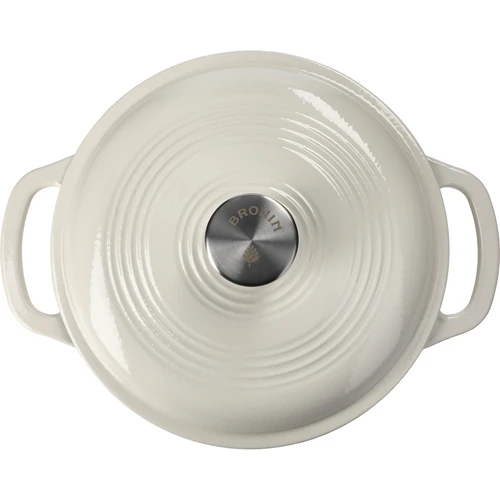 Emajlirani lijevani lonac - ecru, 4 L - 3
