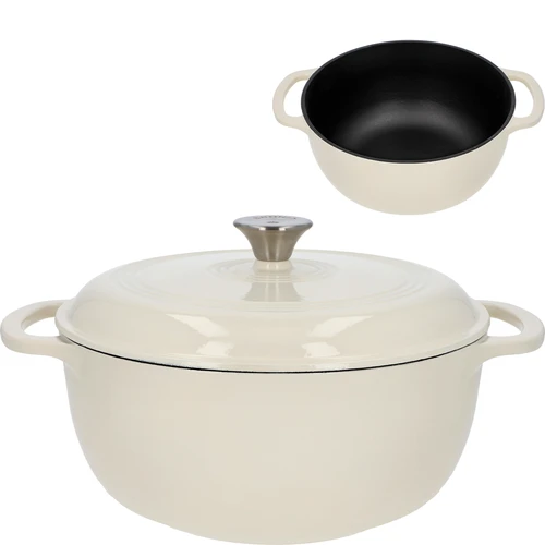 Emajlirani lijevani lonac - ecru, 5,8L  - 1 