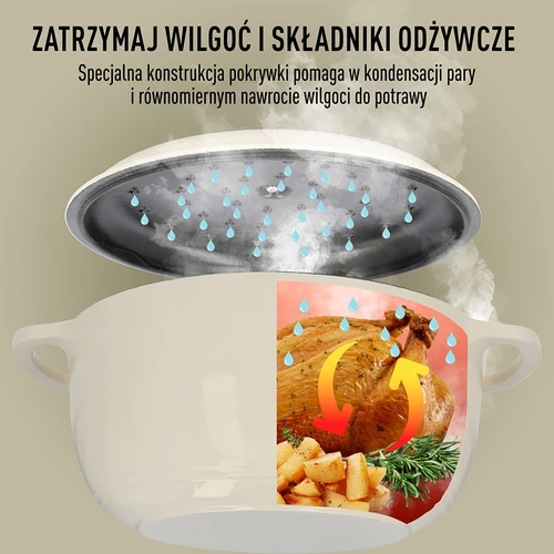 Emajlirani lijevani lonac - ecru, 5,8L - 6