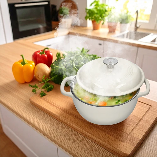 Emajlirani lonac od lijevanog željeza – ecru, 4 L - 7