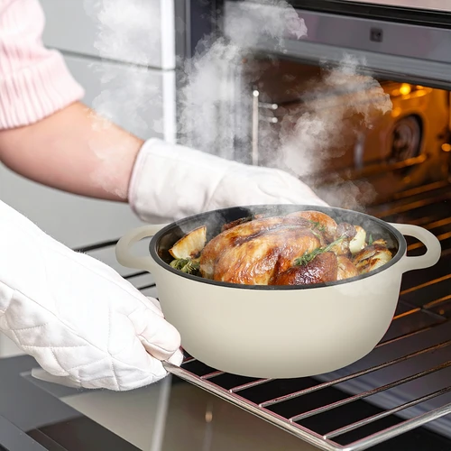 Emajlirani lonac od lijevanog željeza – ecru, 5,8 L - 8