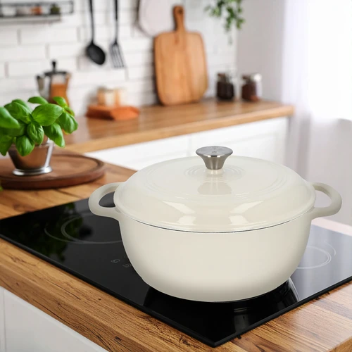 Emajlirani lonac od lijevanog željeza – ecru, 5,8 L - 9