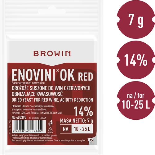 Enovini® OK RED - vinski kvasac za smanjenje kiselosti 7 g - 4