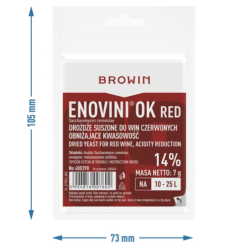 Enovini® OK RED - vinski kvasac za smanjenje kiselosti 7 g - 5